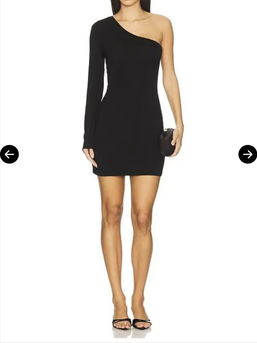 NWT Lovers + Friends One-Shoulder-Long Sleeve Black Mini Dress..Size:XS